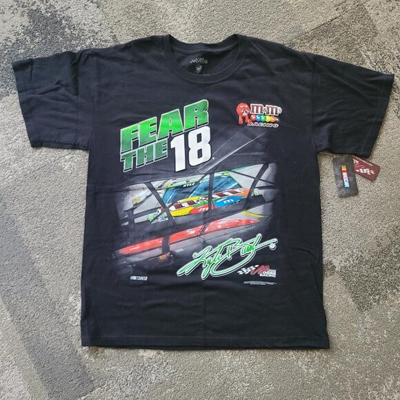 Kyle Busch Joe Gibbs Racing NASCAR T Shirt Large - M&M's Candy #18 NASCAR NWTag - Picture 1 of 6